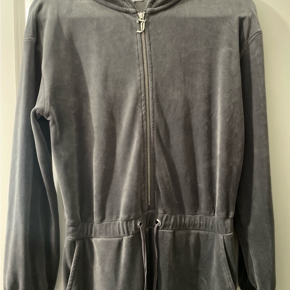Juicy Couture Pants - Juicy Couture Charcoal Zip-Up Hoodie